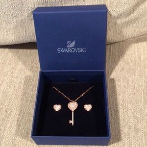 Swarovski Rose Gold Heart Set